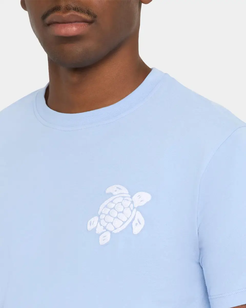 Vilebrequin Men's Turtle Embroidered Cotton T-Shirt | Thumbnail 5