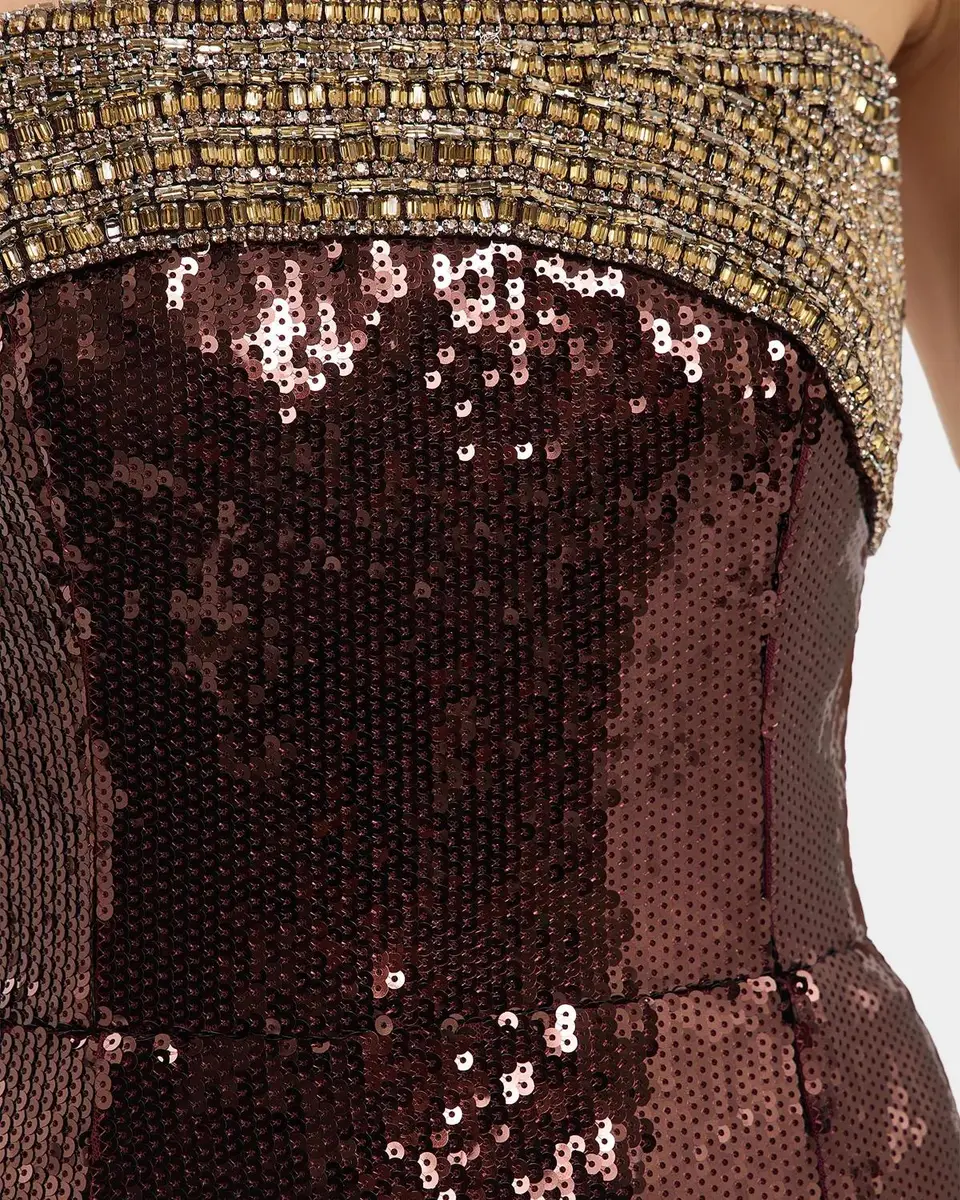Rebecca Vallance Glimmer Strapless Sequin Column Gown | Thumbnail 6 Rebecca Vallance Glimmer Strapless Sequin Column Gown | Thumbnail 6