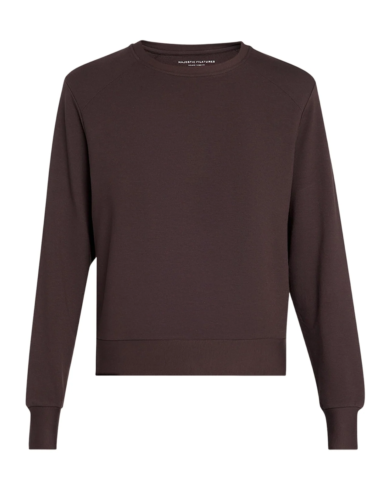 MAJESTIC FILATURES French Terry Crop Crewneck Sweatshirt