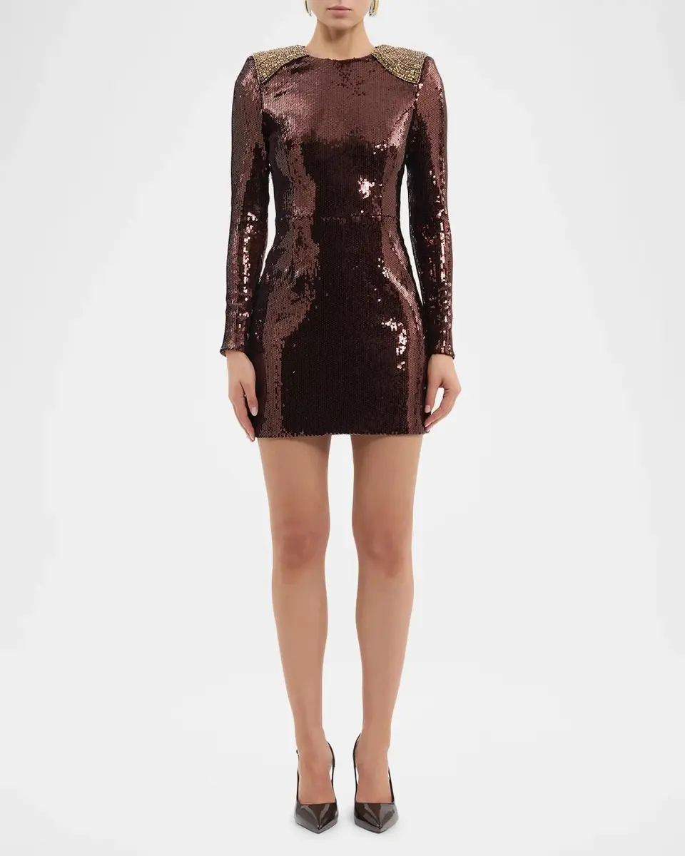 Rebecca Vallance Glimmer Diamante-Embellished Sequin Mini Dress | Thumbnail 2