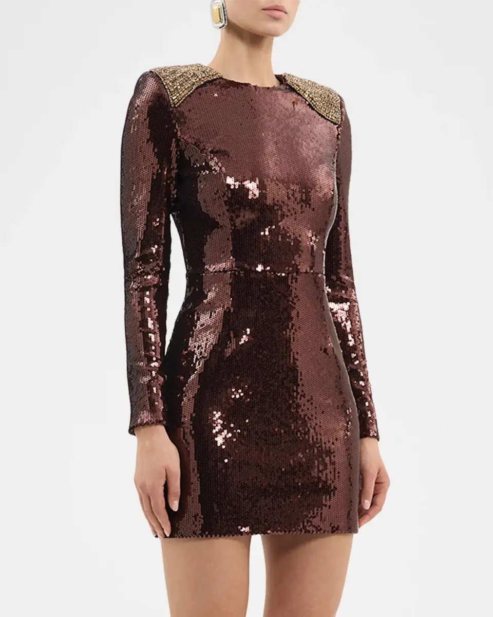 Rebecca Vallance Glimmer Diamante-Embellished Sequin Mini Dress | Thumbnail 4