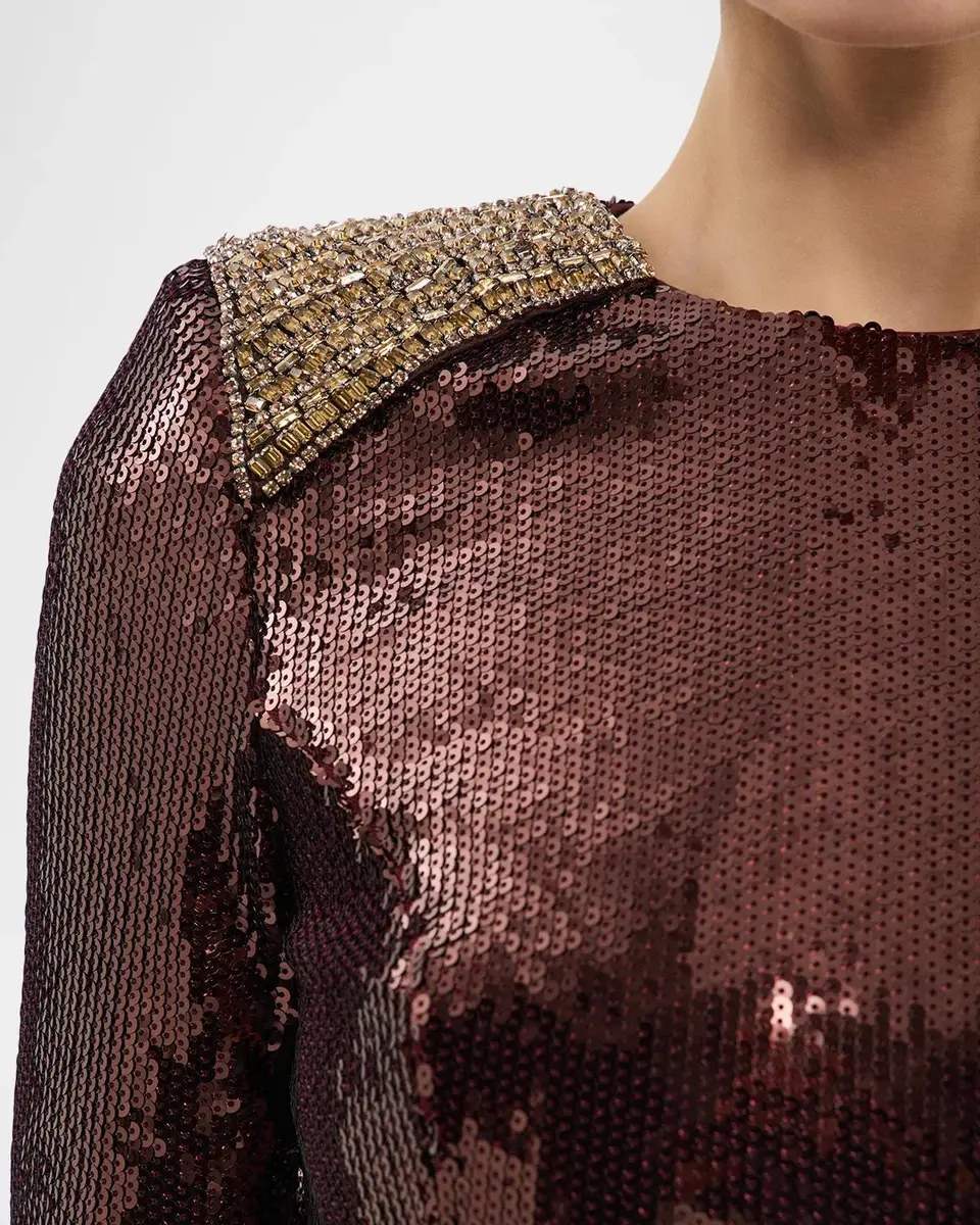 Rebecca Vallance Glimmer Diamante-Embellished Sequin Mini Dress | Thumbnail 5