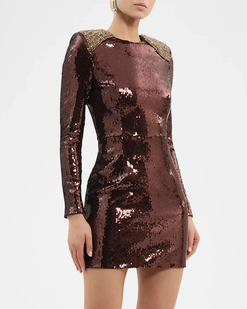 Rebecca Vallance Glimmer Diamante-Embellished Sequin Mini Dress | Thumbnail 6