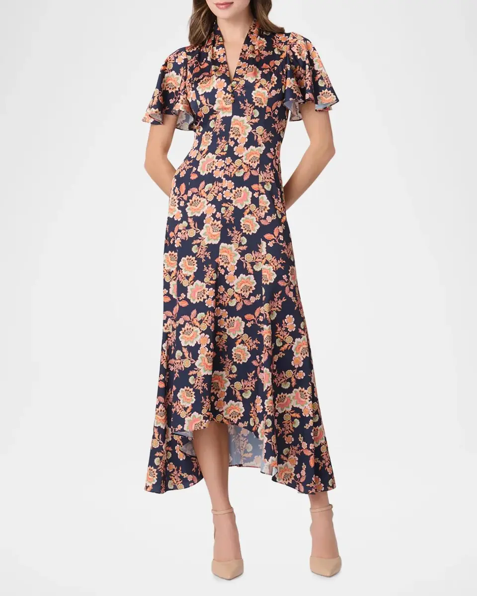 Shoshanna Cinnie Floral Slip Midi Shirtdress | Thumbnail 2