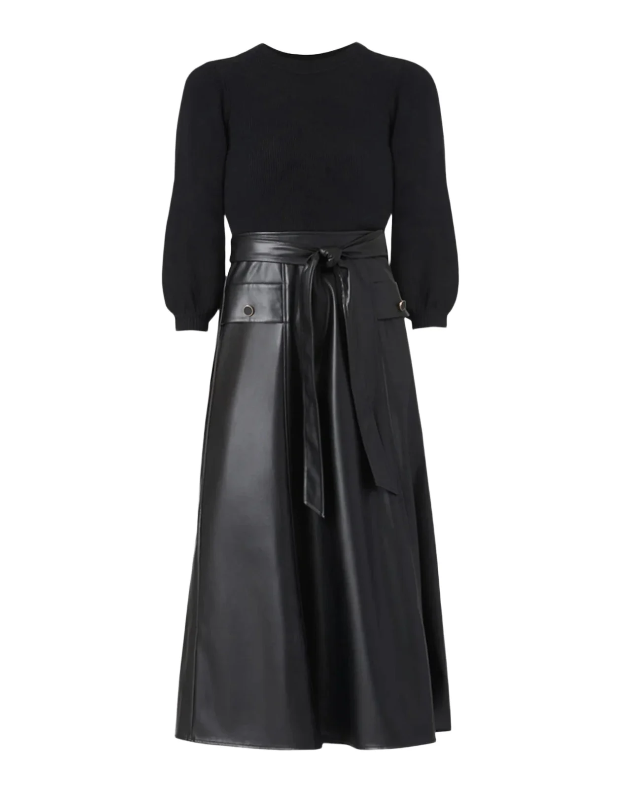 Aspen Mix Media Midi Dress Aspen Mix Media Midi Dress
