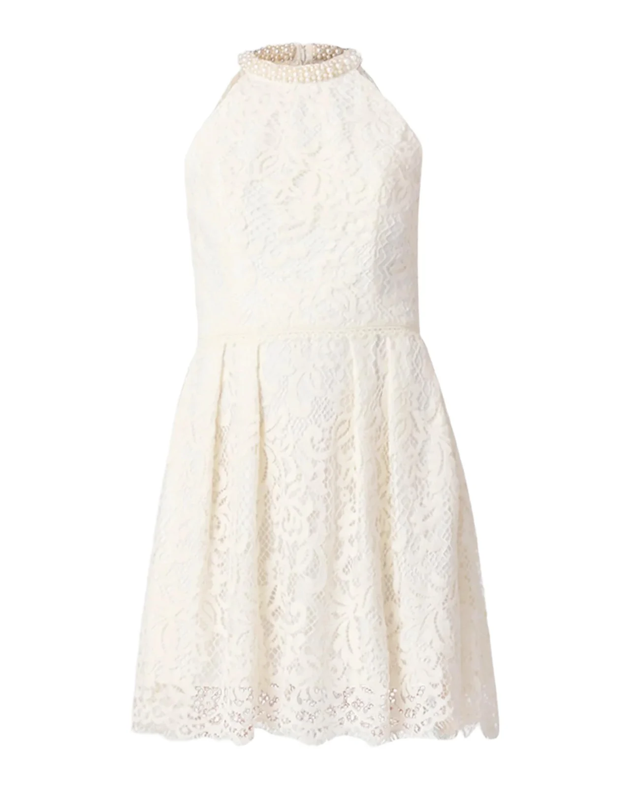 Cooper Lace Embellished-Neck Mini Dress Cooper Lace Embellished-Neck Mini Dress