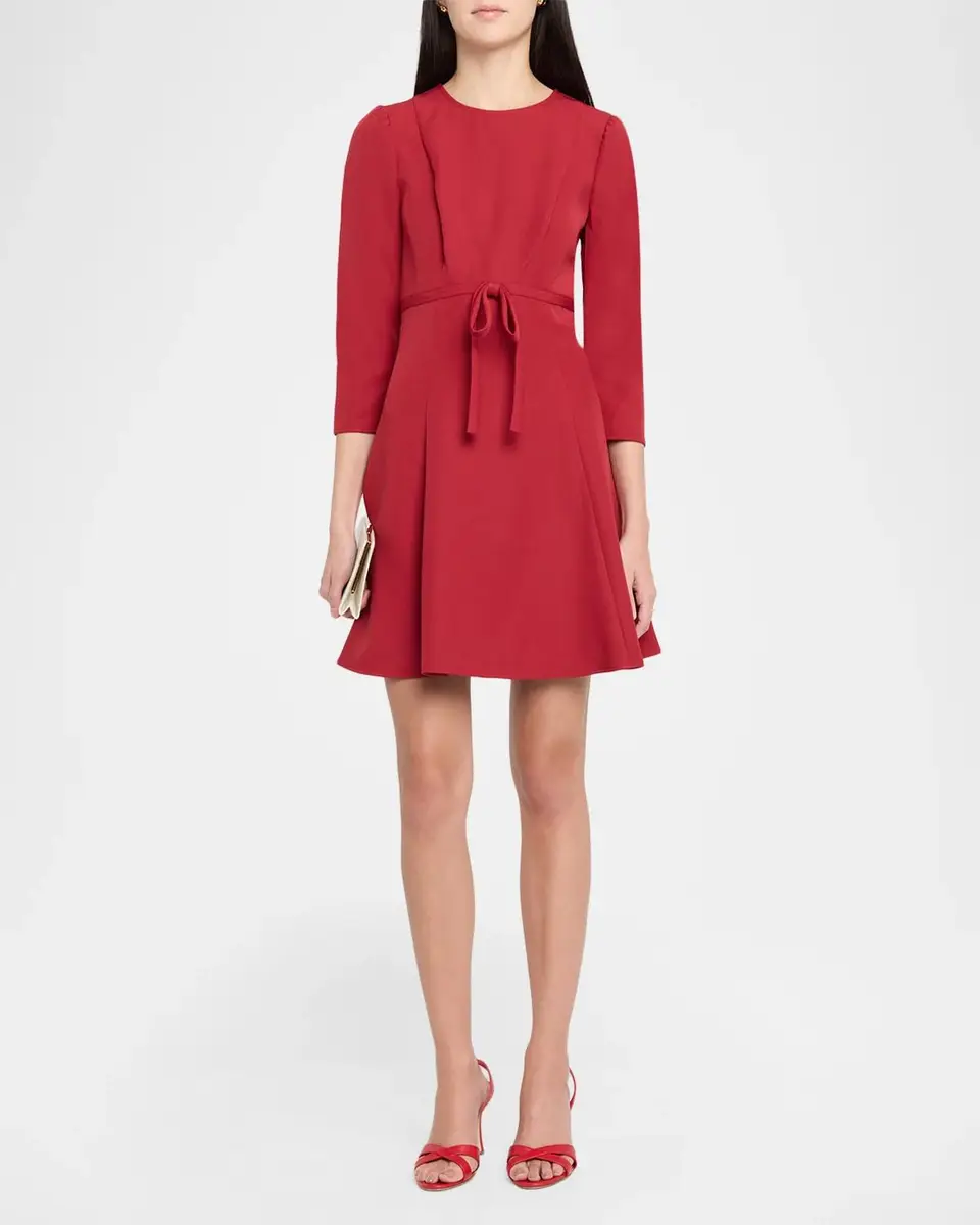 Shoshanna Cindy Crêpe Bow Mini Dress | Thumbnail 2 Shoshanna Cindy Crêpe Bow Mini Dress | Thumbnail 2