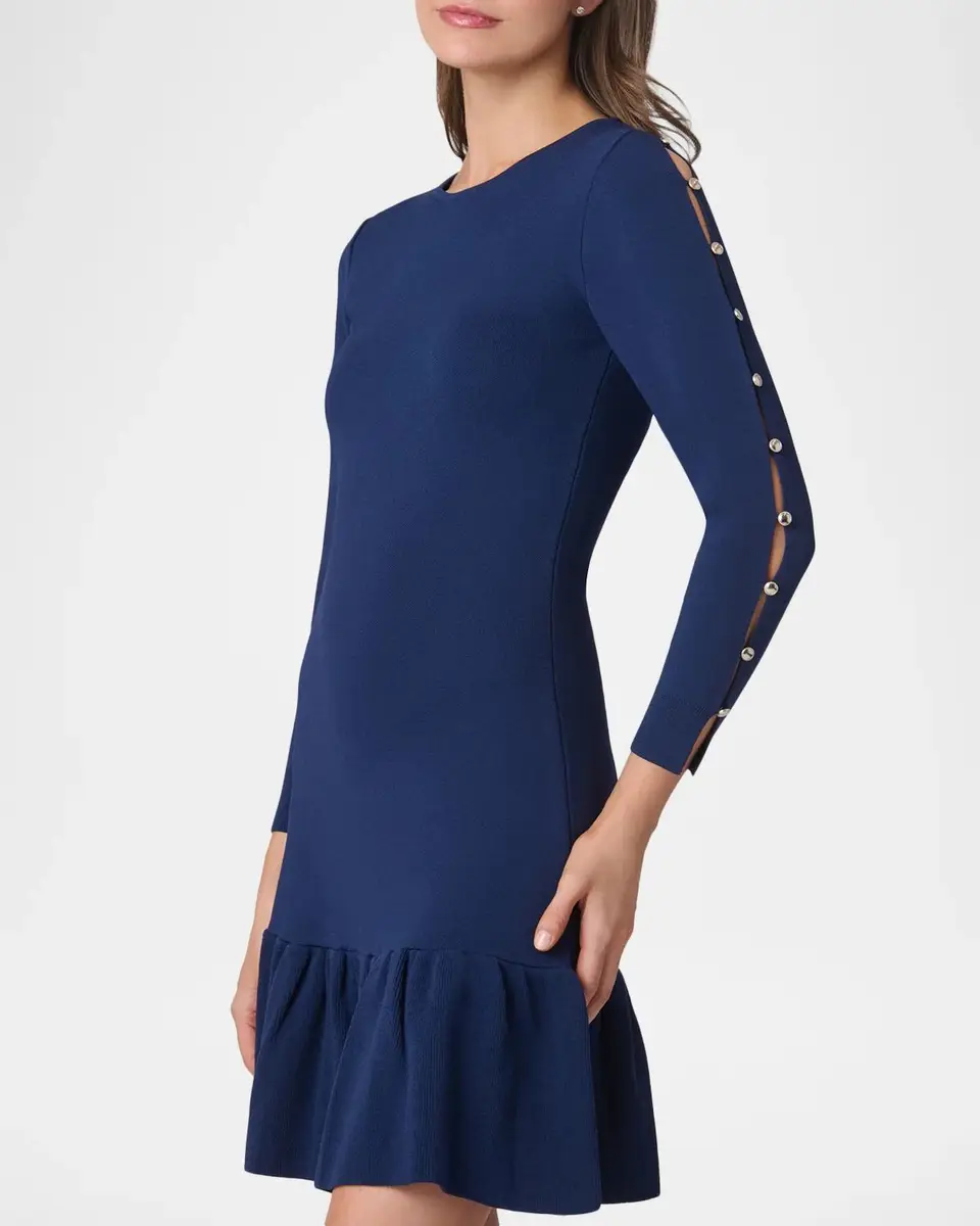 Shoshanna Jace Embellished Slit-Sleeve Mini Dress | Thumbnail 5 Shoshanna Jace Embellished Slit-Sleeve Mini Dress | Thumbnail 5