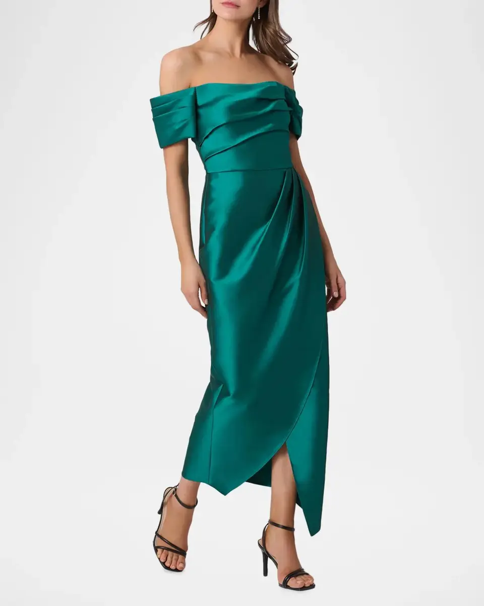 Shoshanna Crowley Satin Off-the-Shoulder Cocktail Dress | Thumbnail 2 Shoshanna Crowley Satin Off-the-Shoulder Cocktail Dress | Thumbnail 2