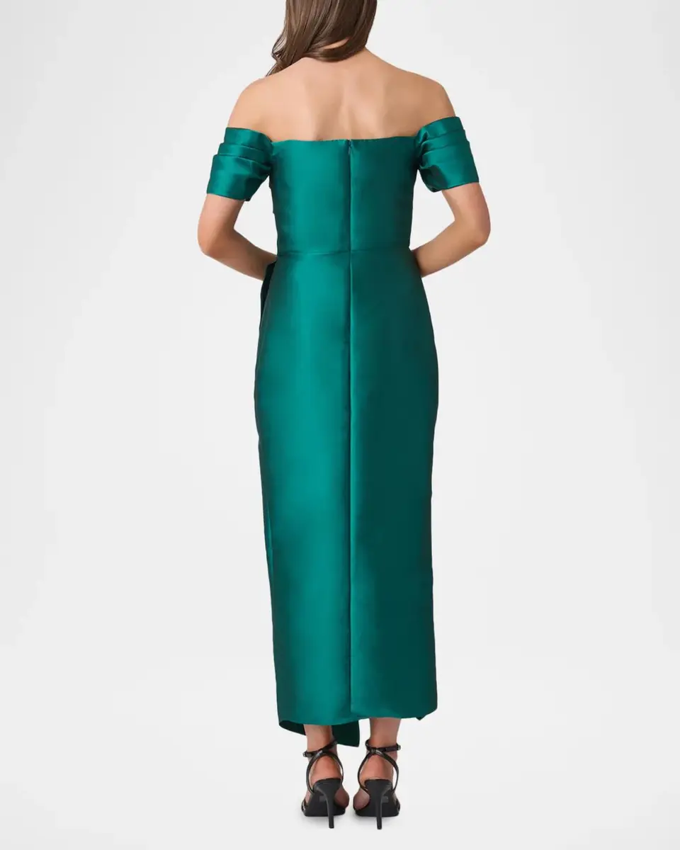Shoshanna Crowley Satin Off-the-Shoulder Cocktail Dress | Thumbnail 3 Shoshanna Crowley Satin Off-the-Shoulder Cocktail Dress | Thumbnail 3
