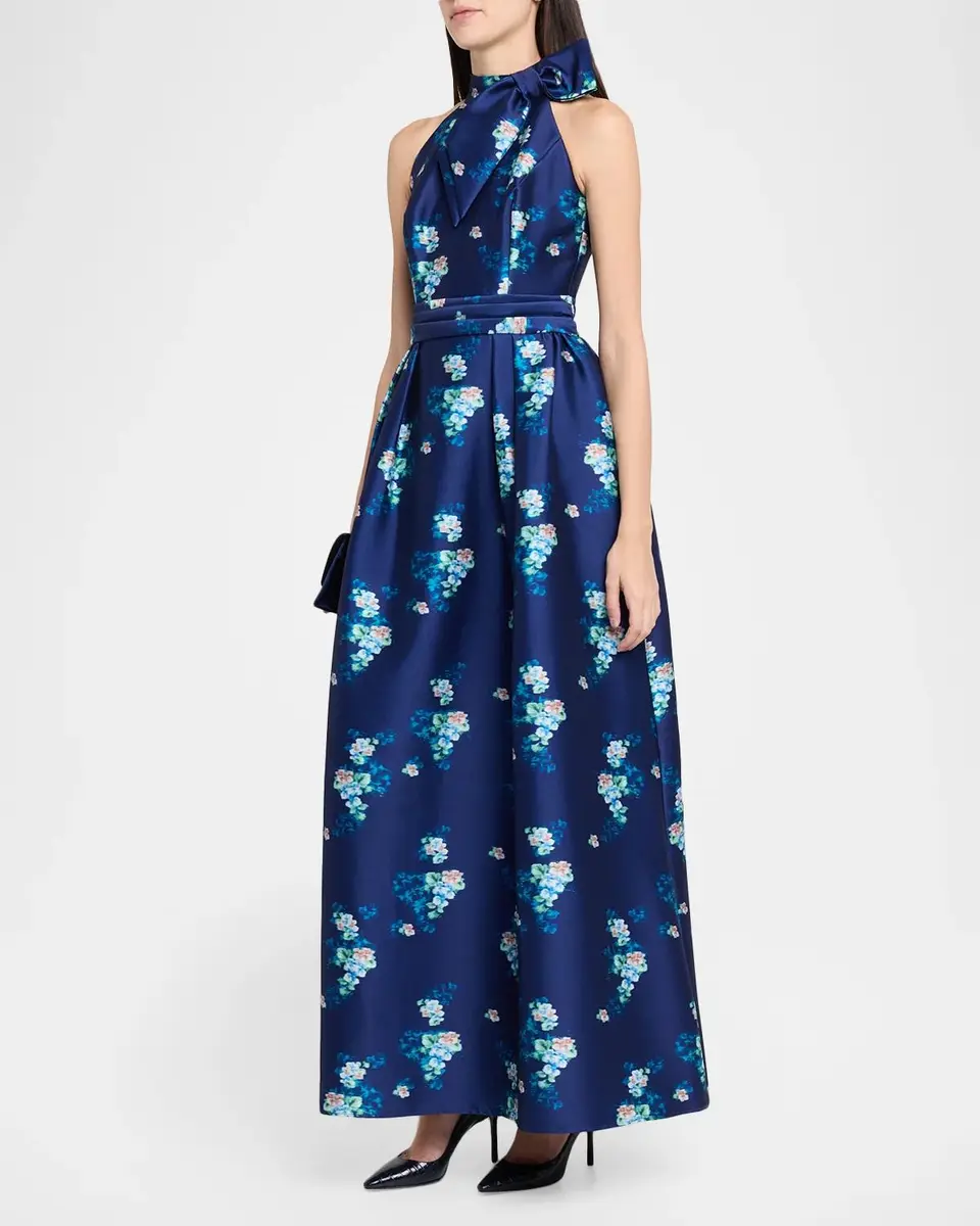 Shoshanna May Floral Satin Maxi Dress | Thumbnail 4 Shoshanna May Floral Satin Maxi Dress | Thumbnail 4