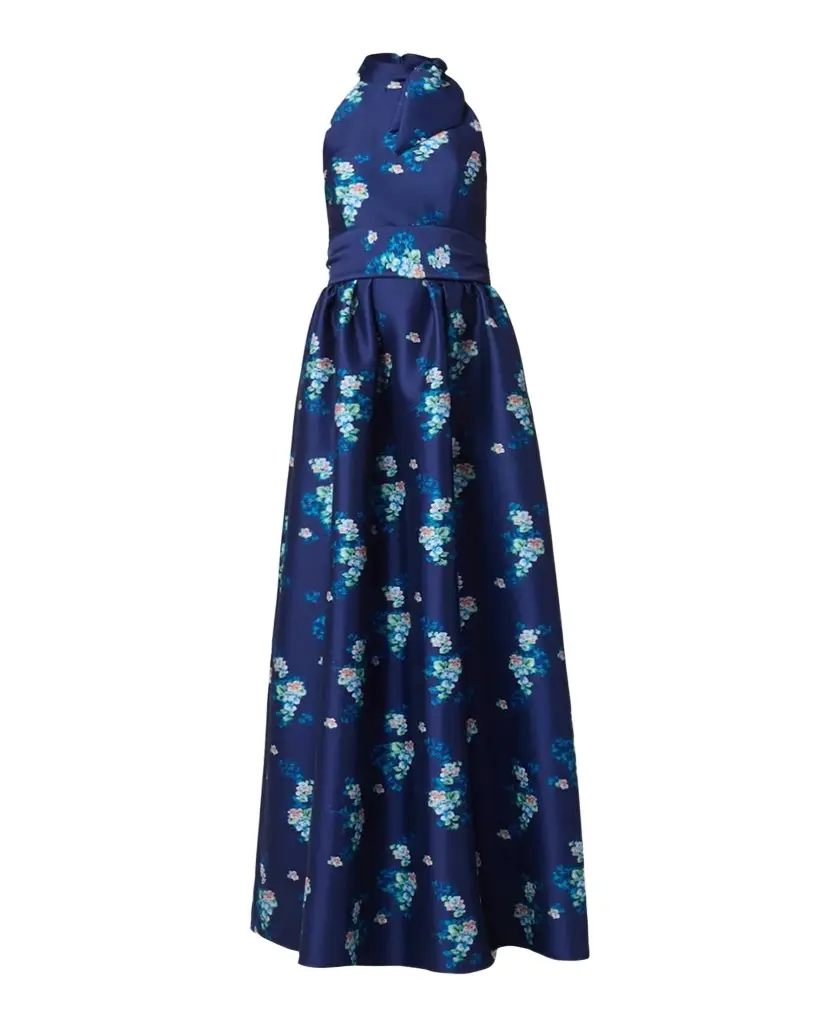 Shoshanna May Floral Satin Maxi Dress