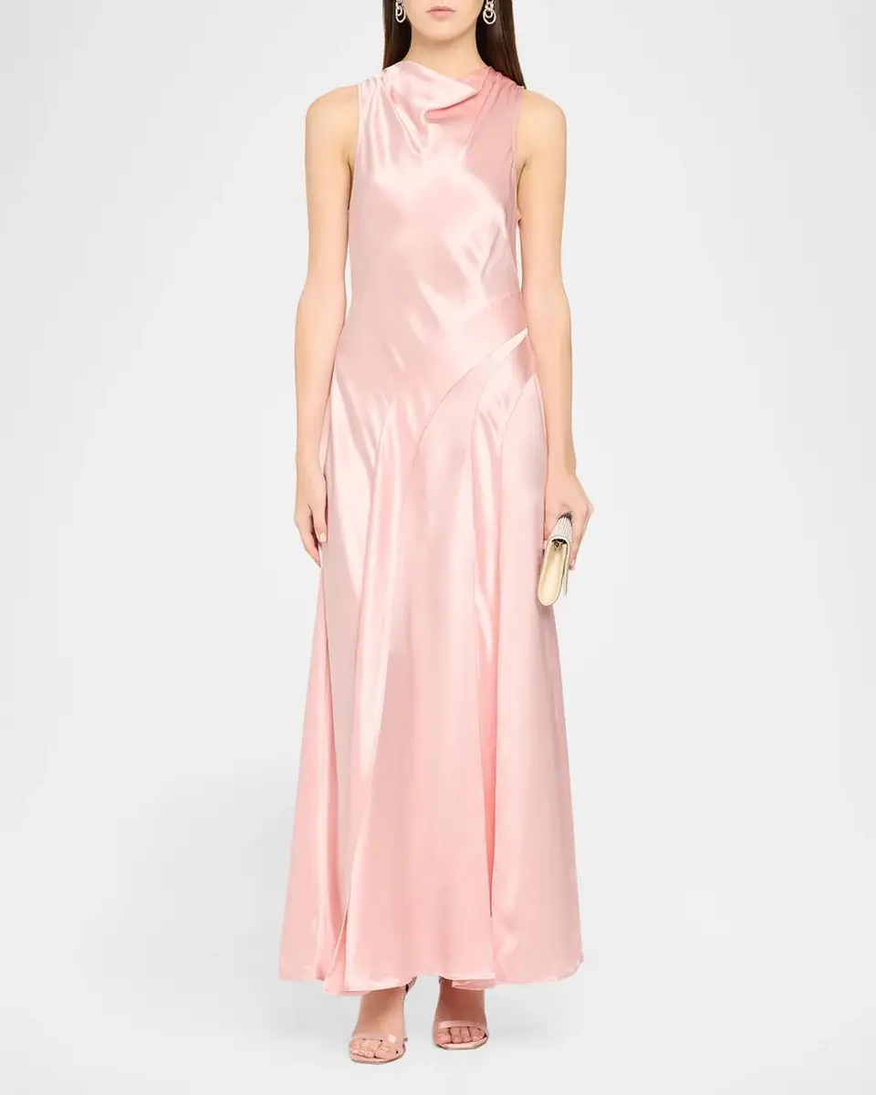 ACLER Femme Fatale Lecha Satin Maxi Dress | Thumbnail 2