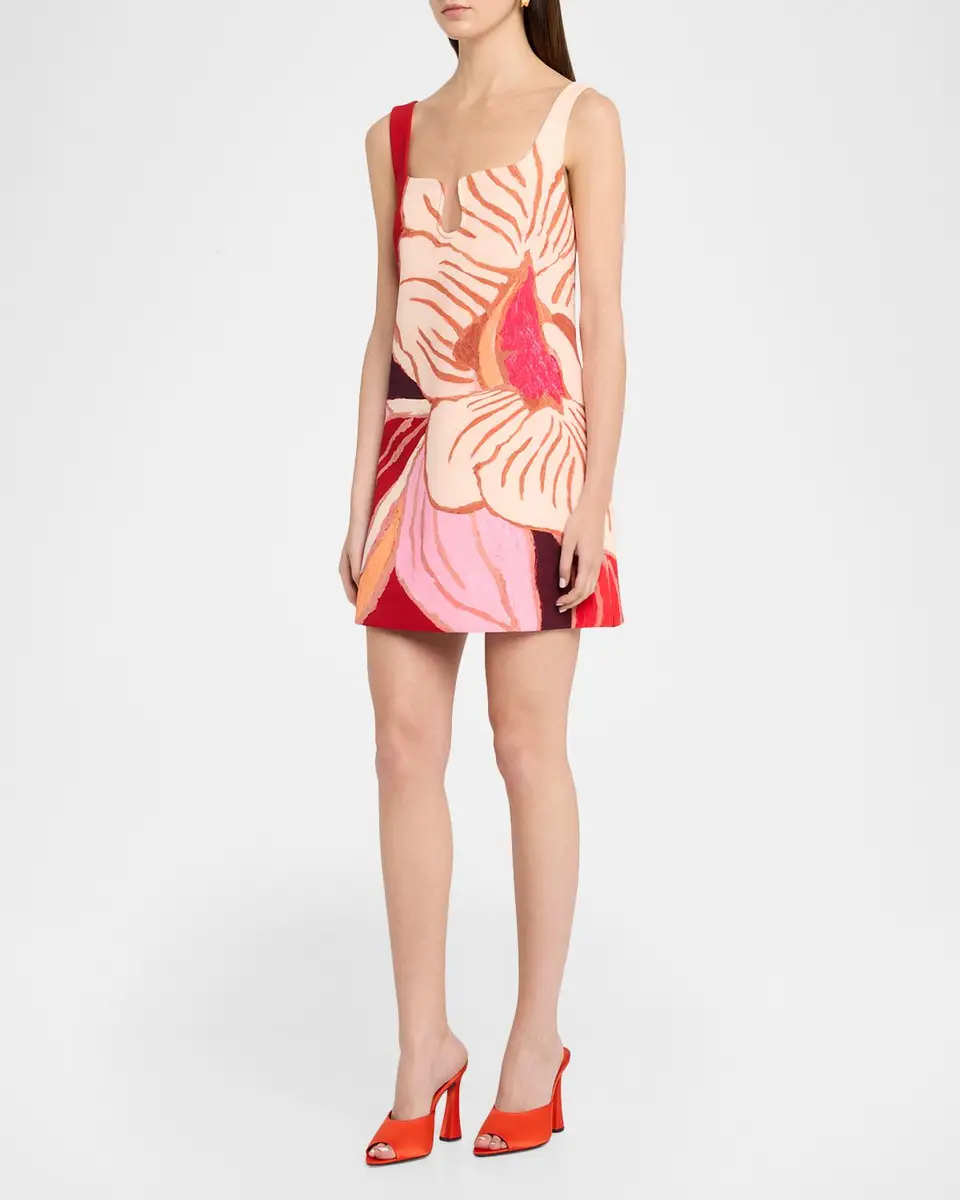 ACLER Femme Fatale Llewellyn Floral Linen-Blend Mini Dress | Thumbnail 4