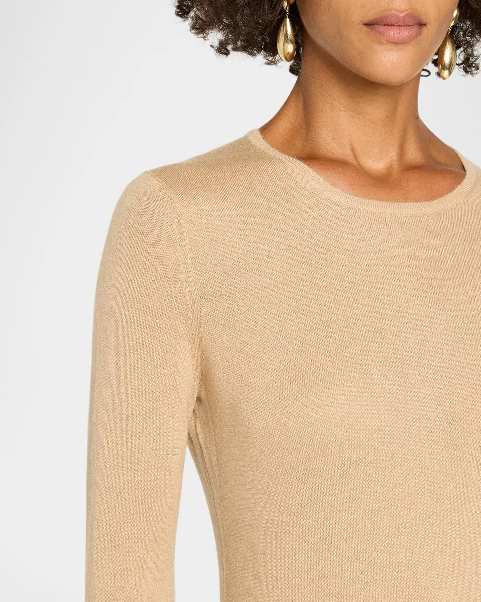 Neiman Marcus Cashmere Collection Superfine Cashmere Crewneck Sweater | Thumbnail 5