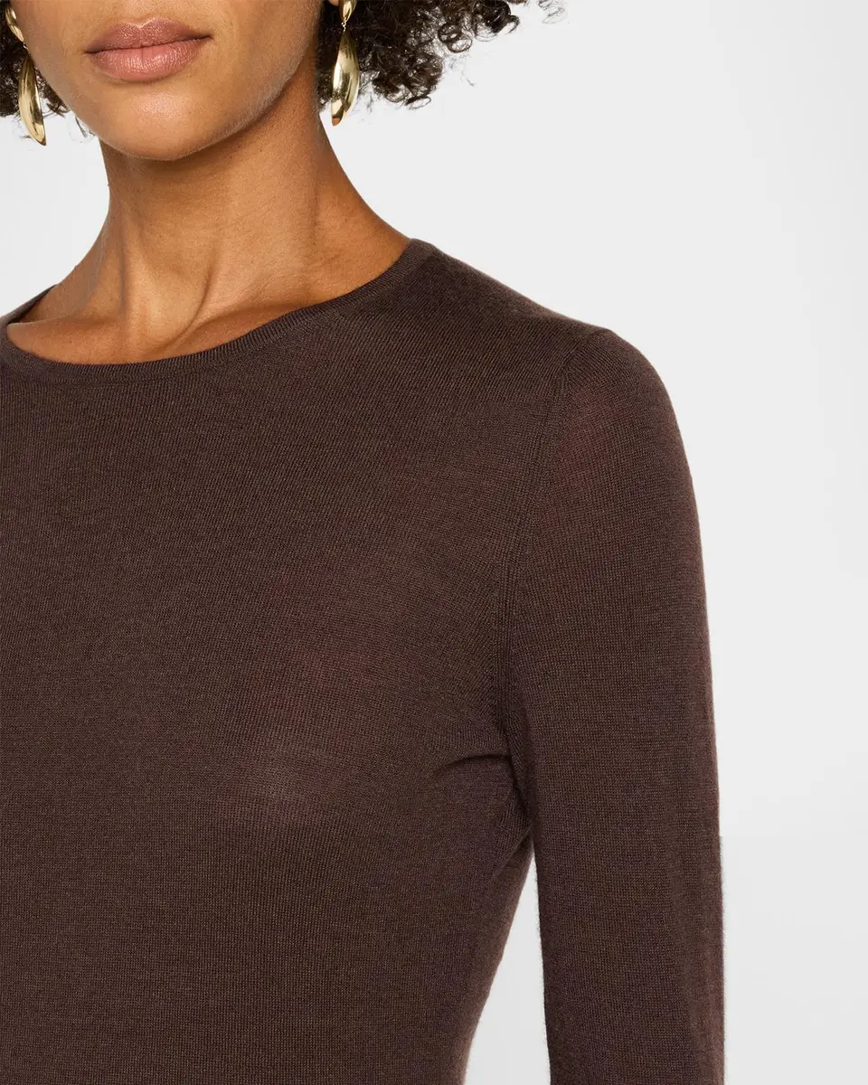 Neiman Marcus Cashmere Collection Superfine Cashmere Crewneck Sweater | Thumbnail 5