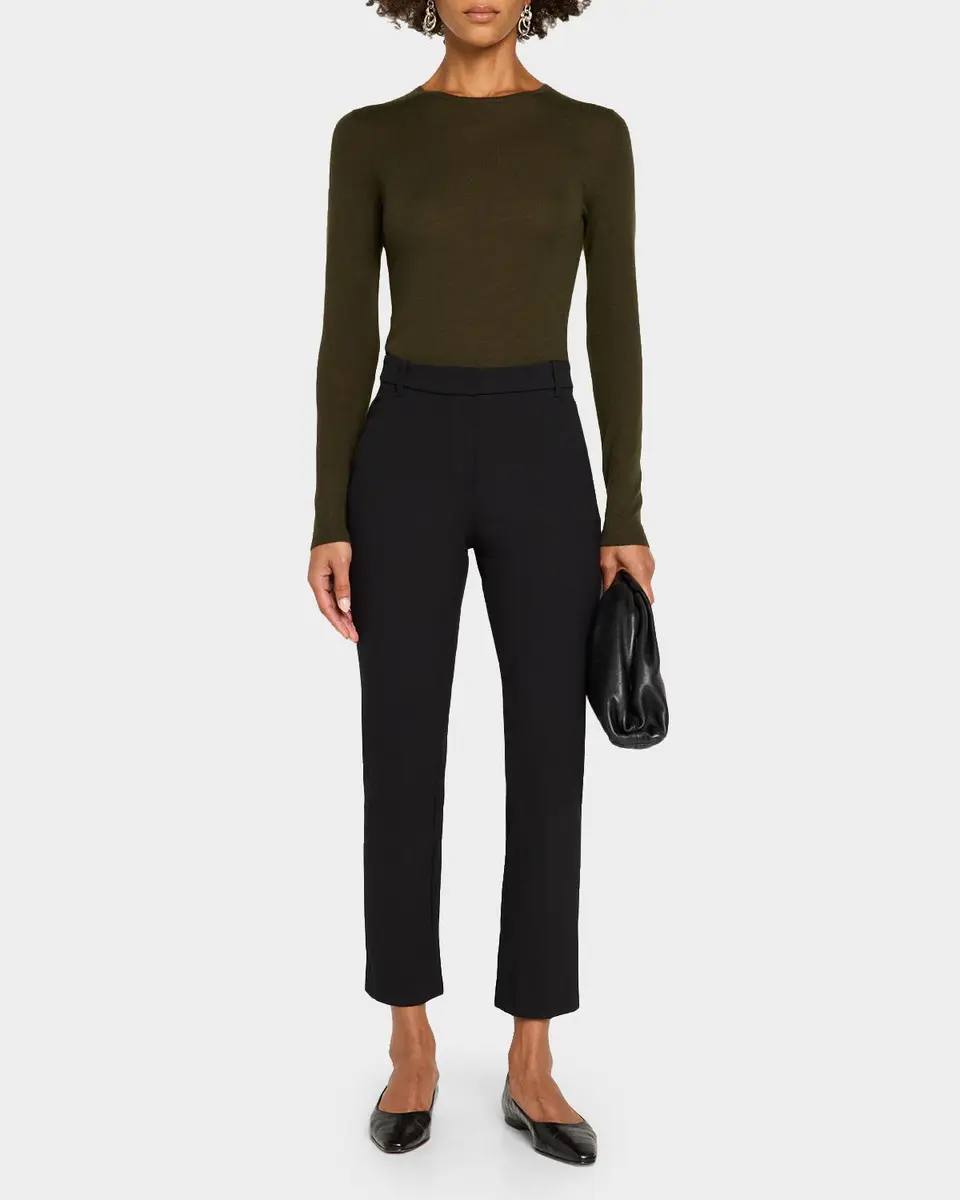 Neiman Marcus Cashmere Collection Superfine Cashmere Crewneck Sweater | Thumbnail 2