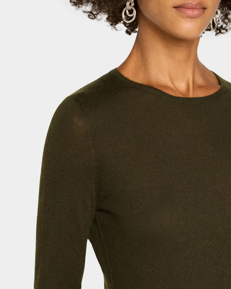 Neiman Marcus Cashmere Collection Superfine Cashmere Crewneck Sweater | Thumbnail 5