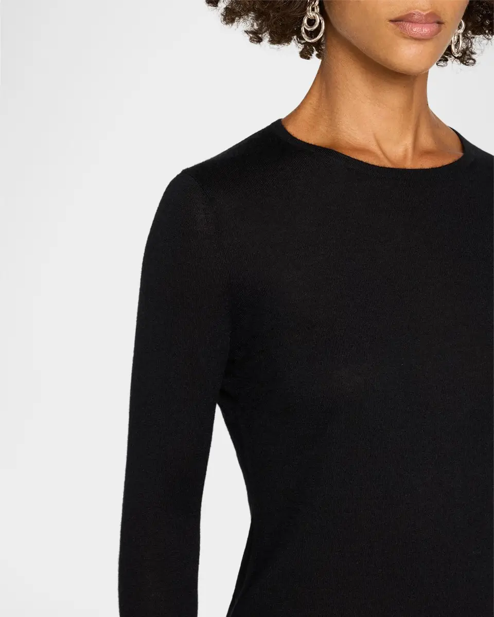 Neiman Marcus Cashmere Collection Superfine Cashmere Crewneck Sweater | Thumbnail 5