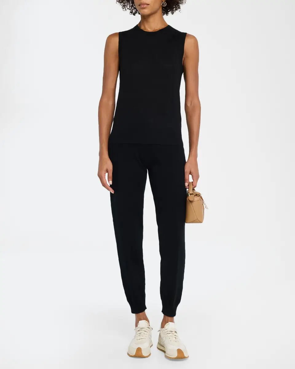 Neiman Marcus Cashmere Collection Superfine Cashmere Crewneck Shell | Thumbnail 2 Neiman Marcus Cashmere Collection Superfine Cashmere Crewneck Shell | Thumbnail 2