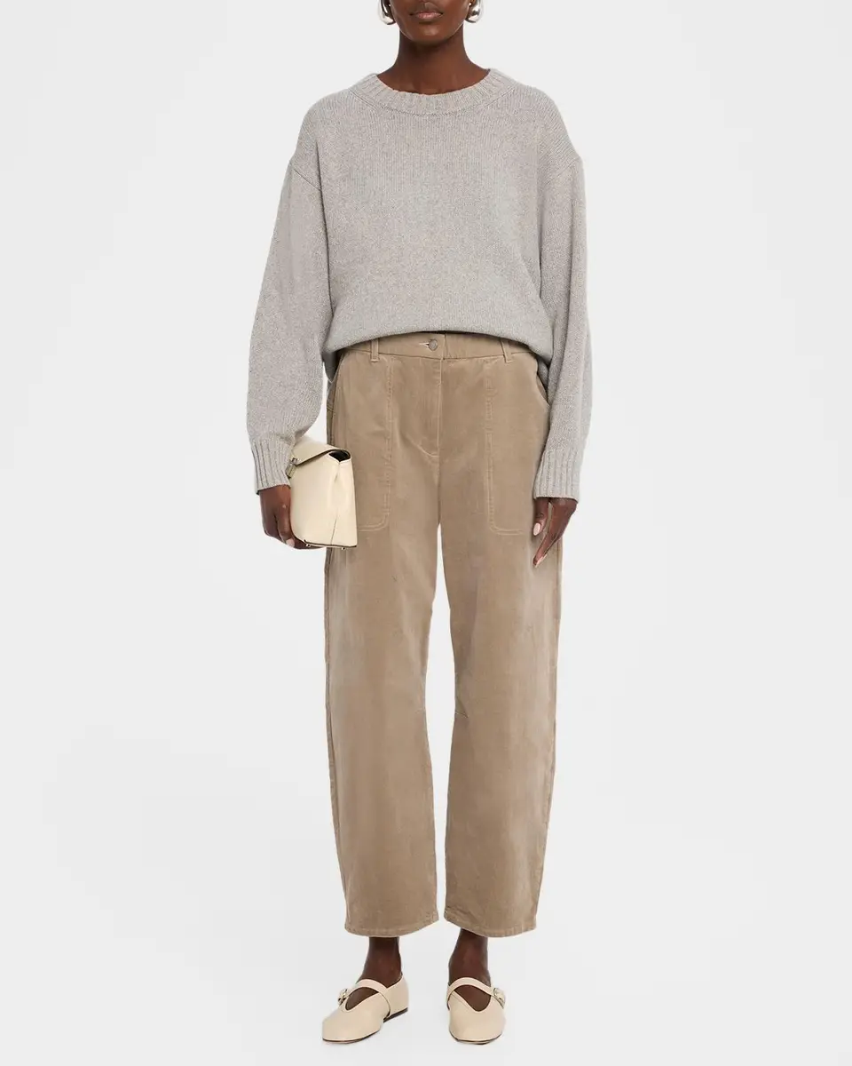 Eileen Fisher Cropped Barrel-Leg Corduroy Pants | Thumbnail 2 Eileen Fisher Cropped Barrel-Leg Corduroy Pants | Thumbnail 2