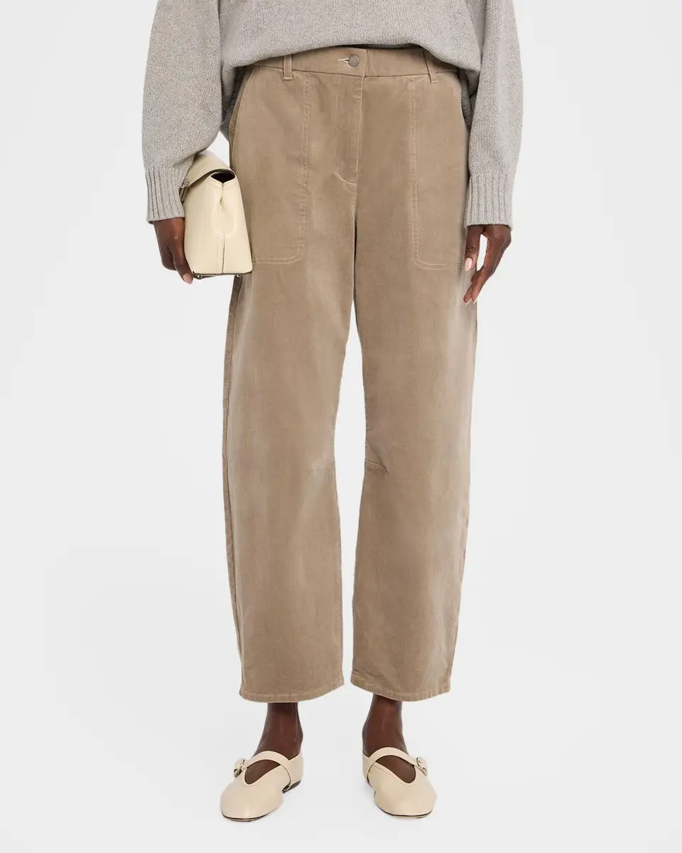 Eileen Fisher Cropped Barrel-Leg Corduroy Pants | Thumbnail 4 Eileen Fisher Cropped Barrel-Leg Corduroy Pants | Thumbnail 4