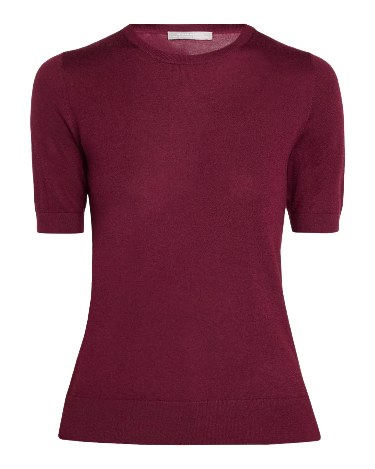 Superfine Cashmere Short-Sleeve Sweater