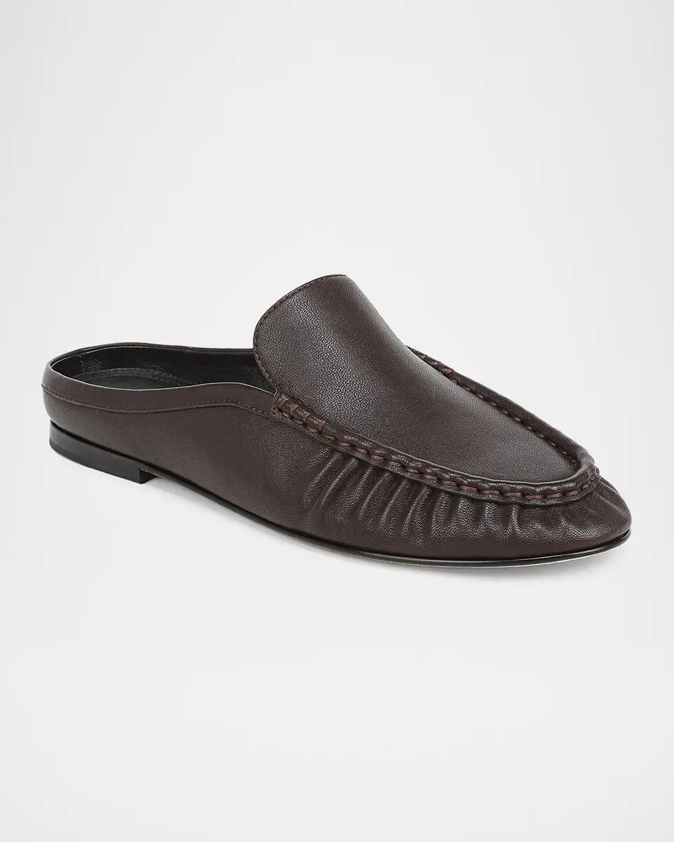 Vince Tevin Leather Loafer Mules | Thumbnail 2 Vince Tevin Leather Loafer Mules | Thumbnail 2