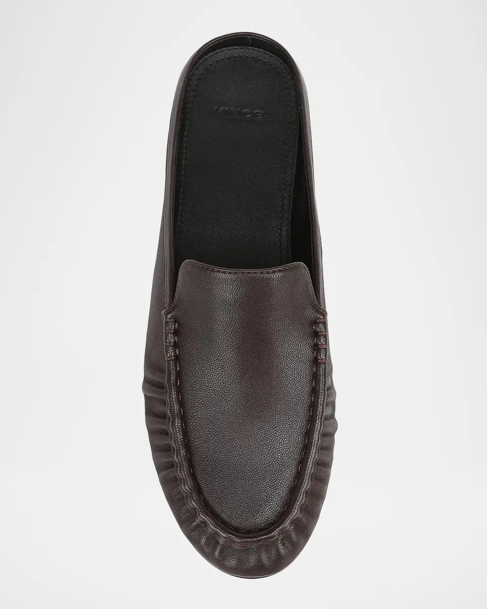 Vince Tevin Leather Loafer Mules | Thumbnail 4 Vince Tevin Leather Loafer Mules | Thumbnail 4