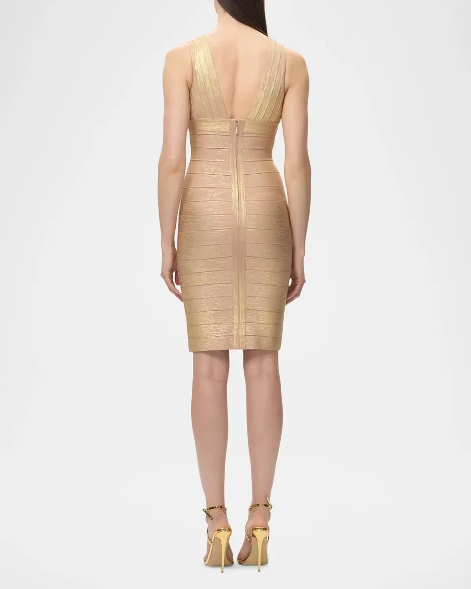 Hervé Léger The Metallic Bandage Mini Dress | Thumbnail 3 Hervé Léger The Metallic Bandage Mini Dress | Thumbnail 3