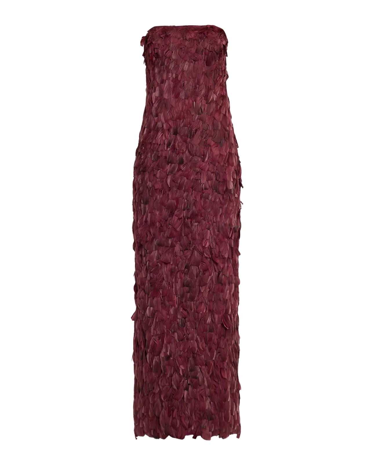 Malvina Feather Strapless Gown