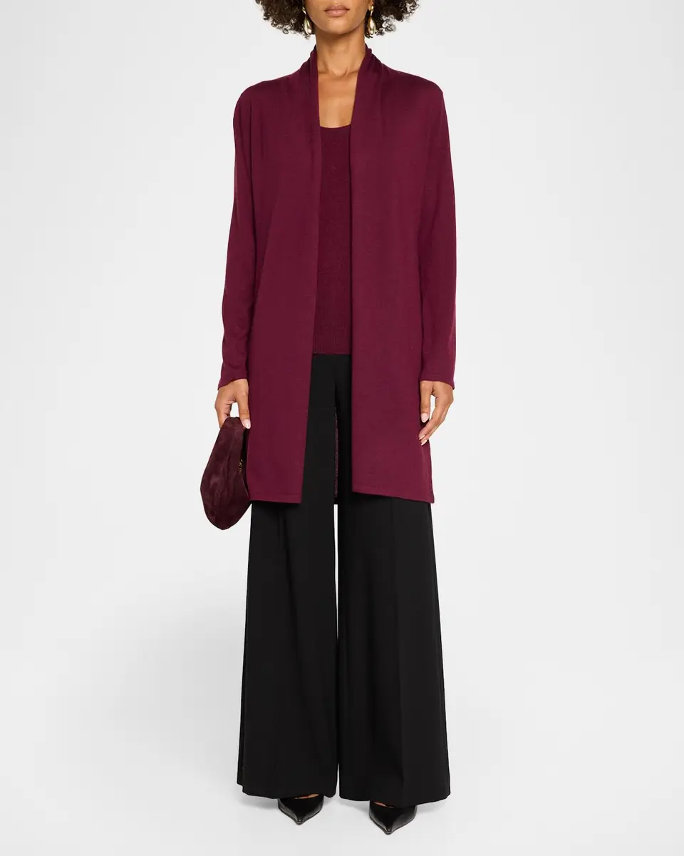 Neiman Marcus Cashmere Collection Superfine Cashmere Duster Cardigan | Thumbnail 2