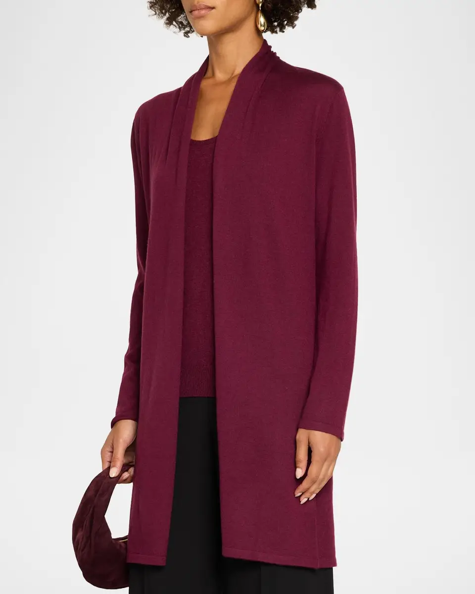 Neiman Marcus Cashmere Collection Superfine Cashmere Duster Cardigan | Thumbnail 4