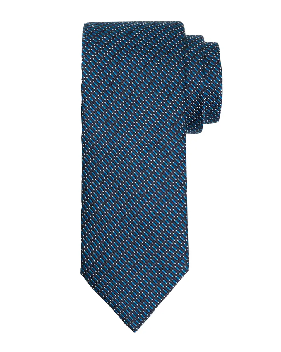 Brioni Men's Silk and Cotton Micro Jacquard Tie | Thumbnail 2 Brioni Men's Silk and Cotton Micro Jacquard Tie | Thumbnail 2
