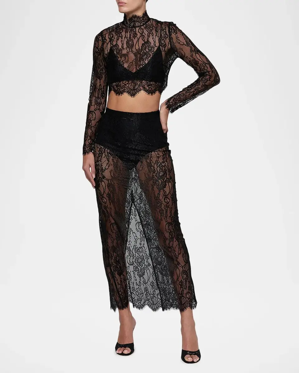 L'Agence Raymonde Lace Maxi Skirt | Thumbnail 2 L'Agence Raymonde Lace Maxi Skirt | Thumbnail 2
