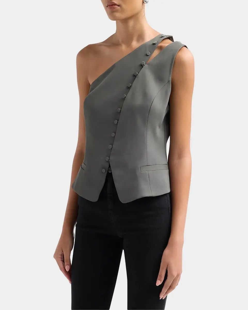 L'Agence Zinnia One-Shoulder Vest | Thumbnail 4 L'Agence Zinnia One-Shoulder Vest | Thumbnail 4