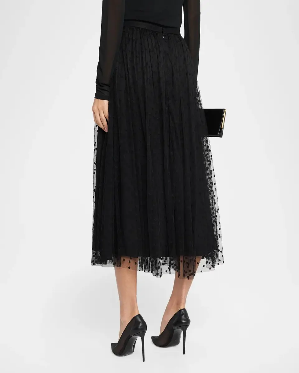Alberta Ferretti Embroidered Tulle Midi Skirt | Thumbnail 3 Alberta Ferretti Embroidered Tulle Midi Skirt | Thumbnail 3
