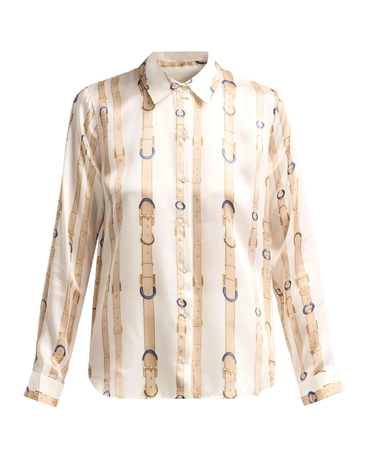 Tyler Belt Print Silk Blouse Tyler Belt Print Silk Blouse