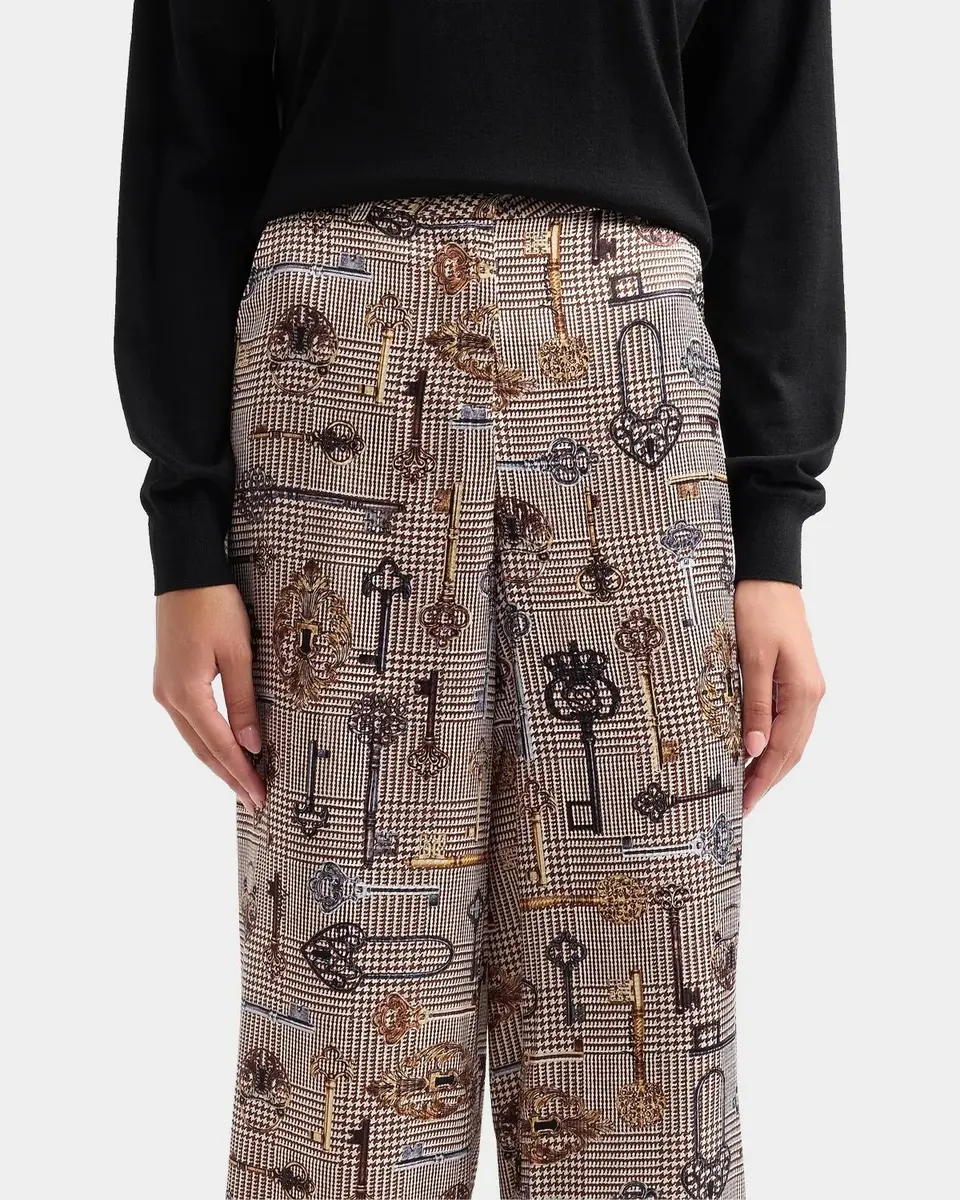L'Agence Pilar Houndstooth Key Wide-Leg Pants | Thumbnail 4