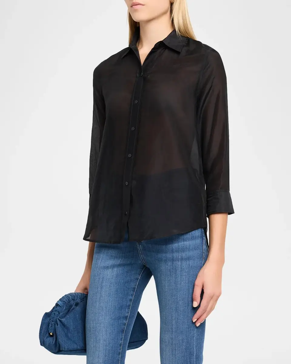 L'Agence Dani 3/4-Sleeve Silk Blouse | Thumbnail 4 L'Agence Dani 3/4-Sleeve Silk Blouse | Thumbnail 4