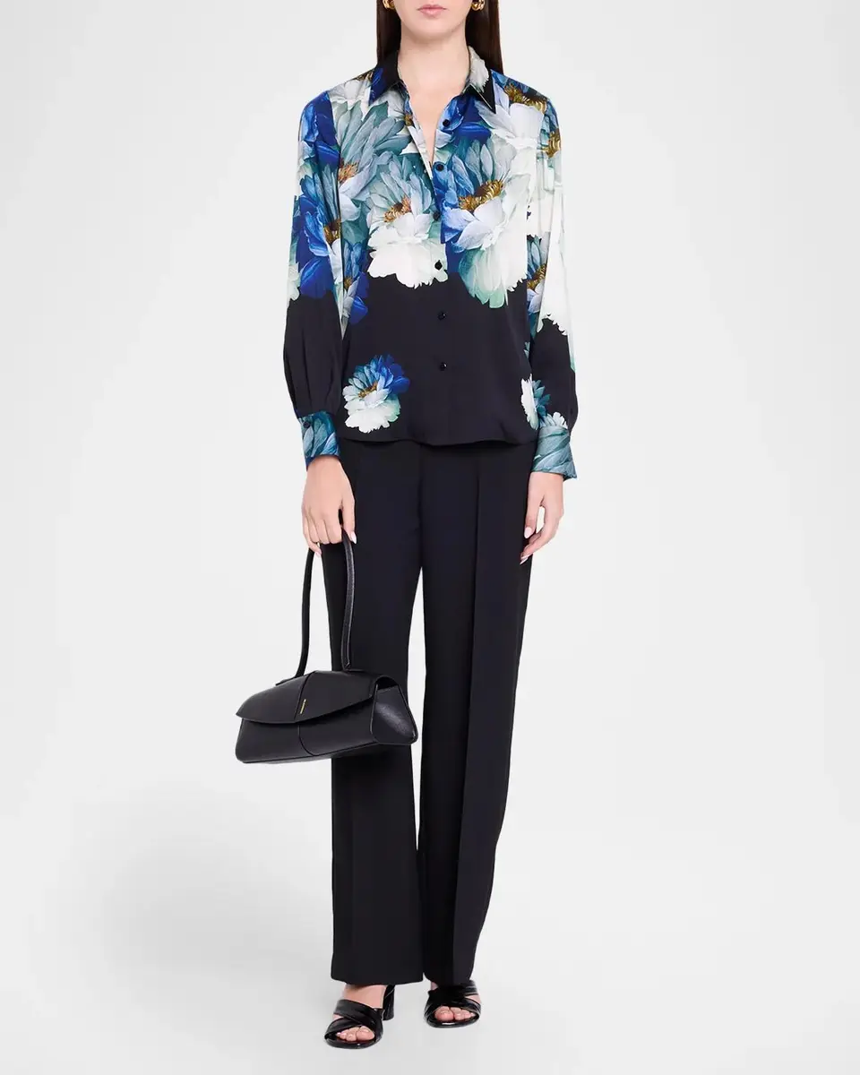 Elie Tahari Madeline Floral Silk-Blend Blouse | Thumbnail 2 Elie Tahari Madeline Floral Silk-Blend Blouse | Thumbnail 2