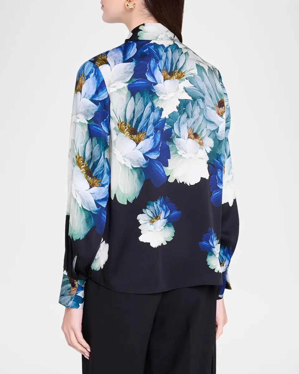 Elie Tahari Madeline Floral Silk-Blend Blouse | Thumbnail 3 Elie Tahari Madeline Floral Silk-Blend Blouse | Thumbnail 3