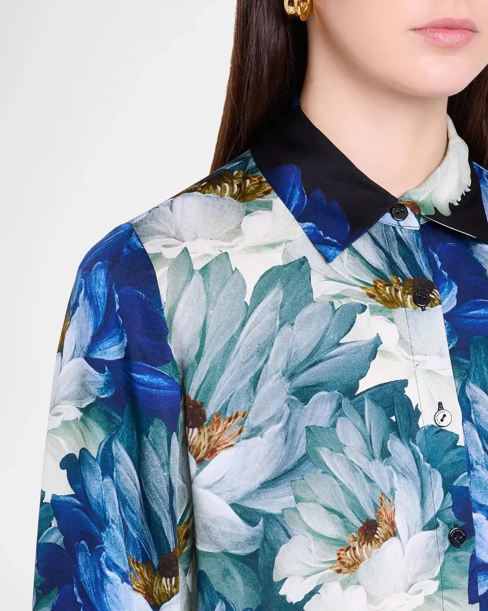 Elie Tahari Madeline Floral Silk-Blend Blouse | Thumbnail 5 Elie Tahari Madeline Floral Silk-Blend Blouse | Thumbnail 5