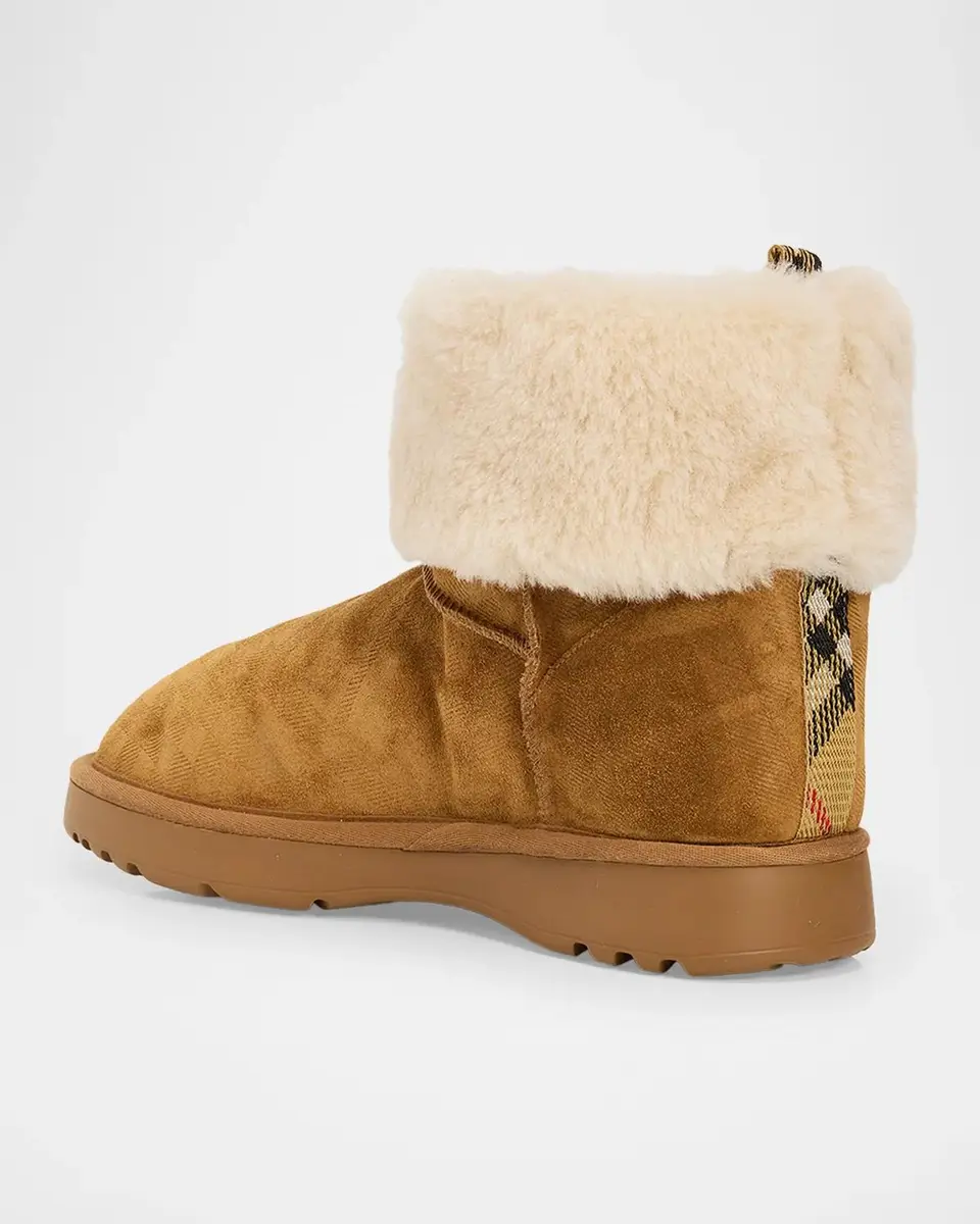 Burberry Flint Shearling-Lined Suede Ankle Boots | Thumbnail 4
