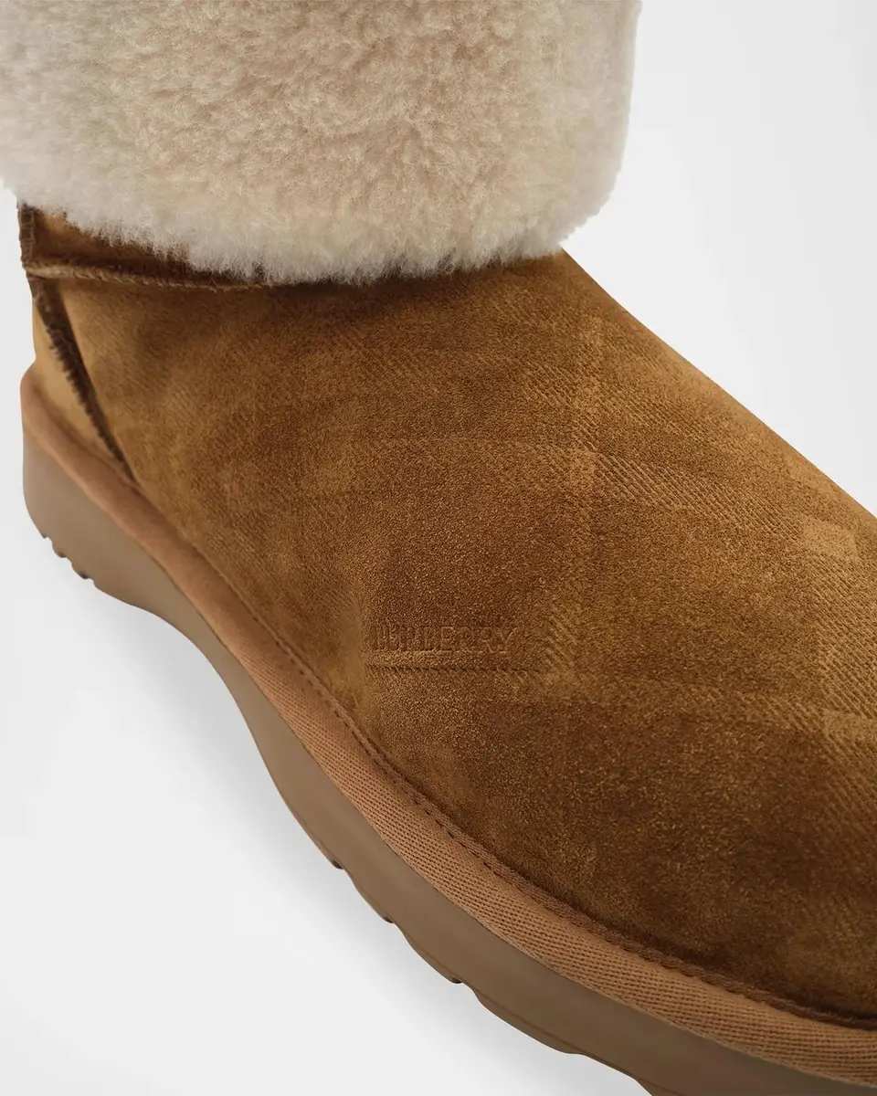 Burberry Flint Shearling-Lined Suede Ankle Boots | Thumbnail 5