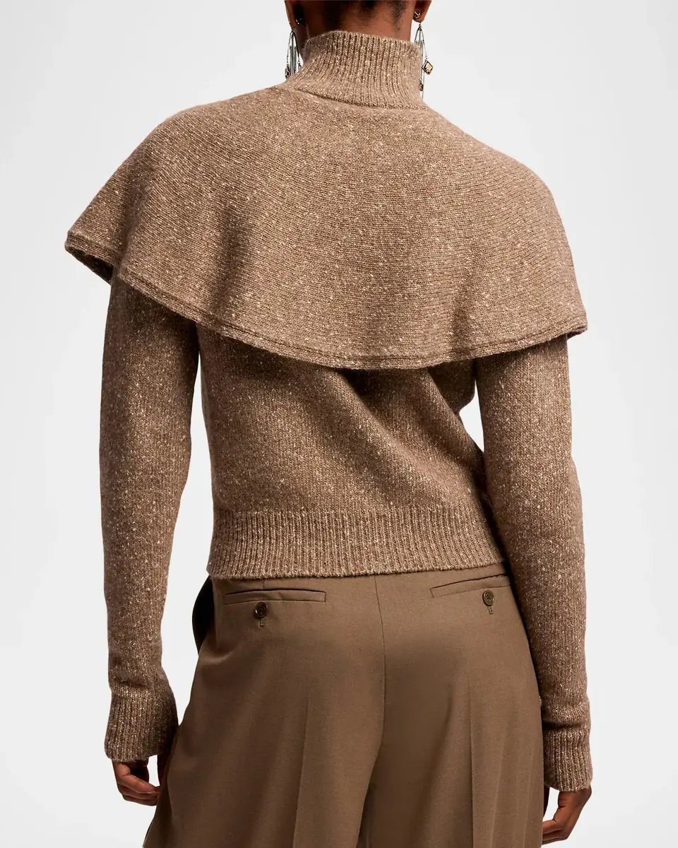Ralph Lauren Collection Cashmere Donegal Cape Cardigan Sweater | Thumbnail 3