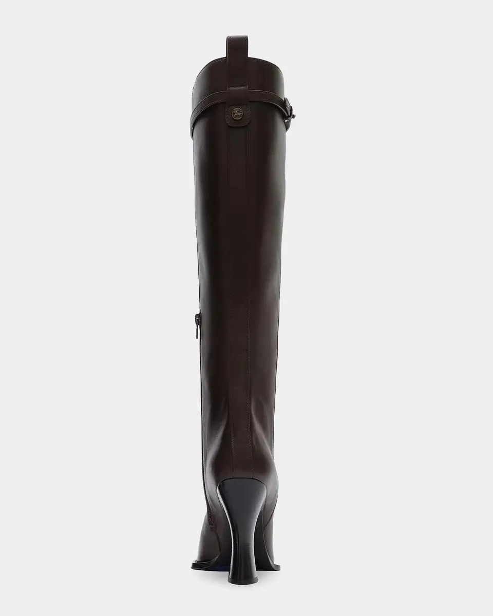 Burberry Pillar 100MM Leather Knee-High Boots | Thumbnail 2