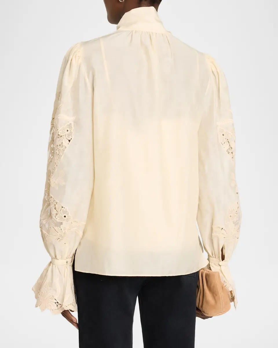 Kobi Halperin Valerie Embroidered Cotton-Silk Voile Blouse | Thumbnail 3 Kobi Halperin Valerie Embroidered Cotton-Silk Voile Blouse | Thumbnail 3