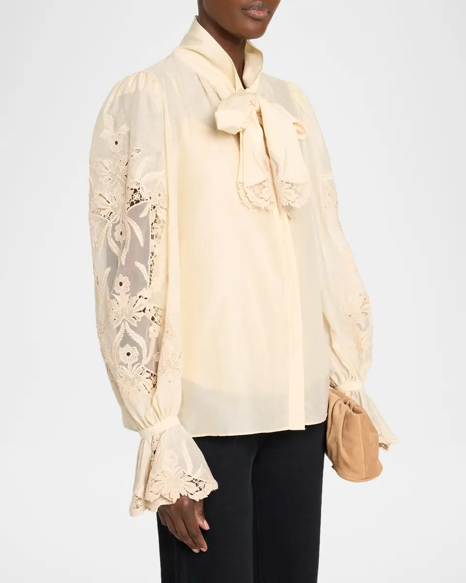 Kobi Halperin Valerie Embroidered Cotton-Silk Voile Blouse | Thumbnail 4 Kobi Halperin Valerie Embroidered Cotton-Silk Voile Blouse | Thumbnail 4