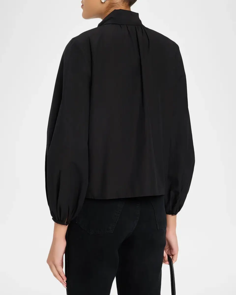 L'Agence Deon Poplin Tieneck Shirt | Thumbnail 3 L'Agence Deon Poplin Tieneck Shirt | Thumbnail 3